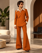 Burnt Orange Vintage 70s Suit,