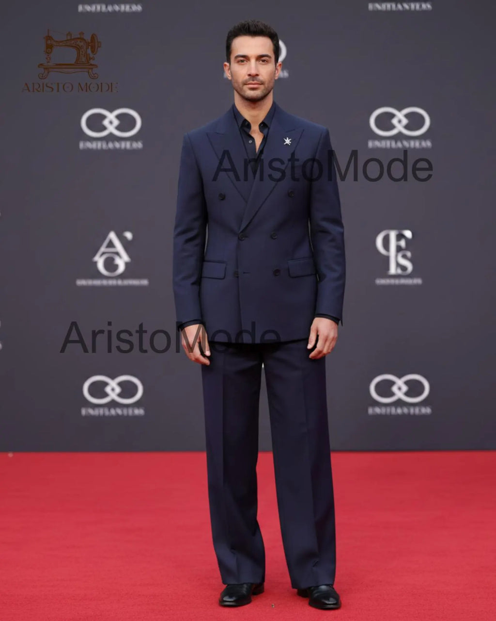 Double Breasted Navy Blue Men’s Suit