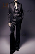 Vintage Men’s Black Satin Suit
