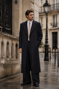 1920s Pinstripe Overcoat for Men