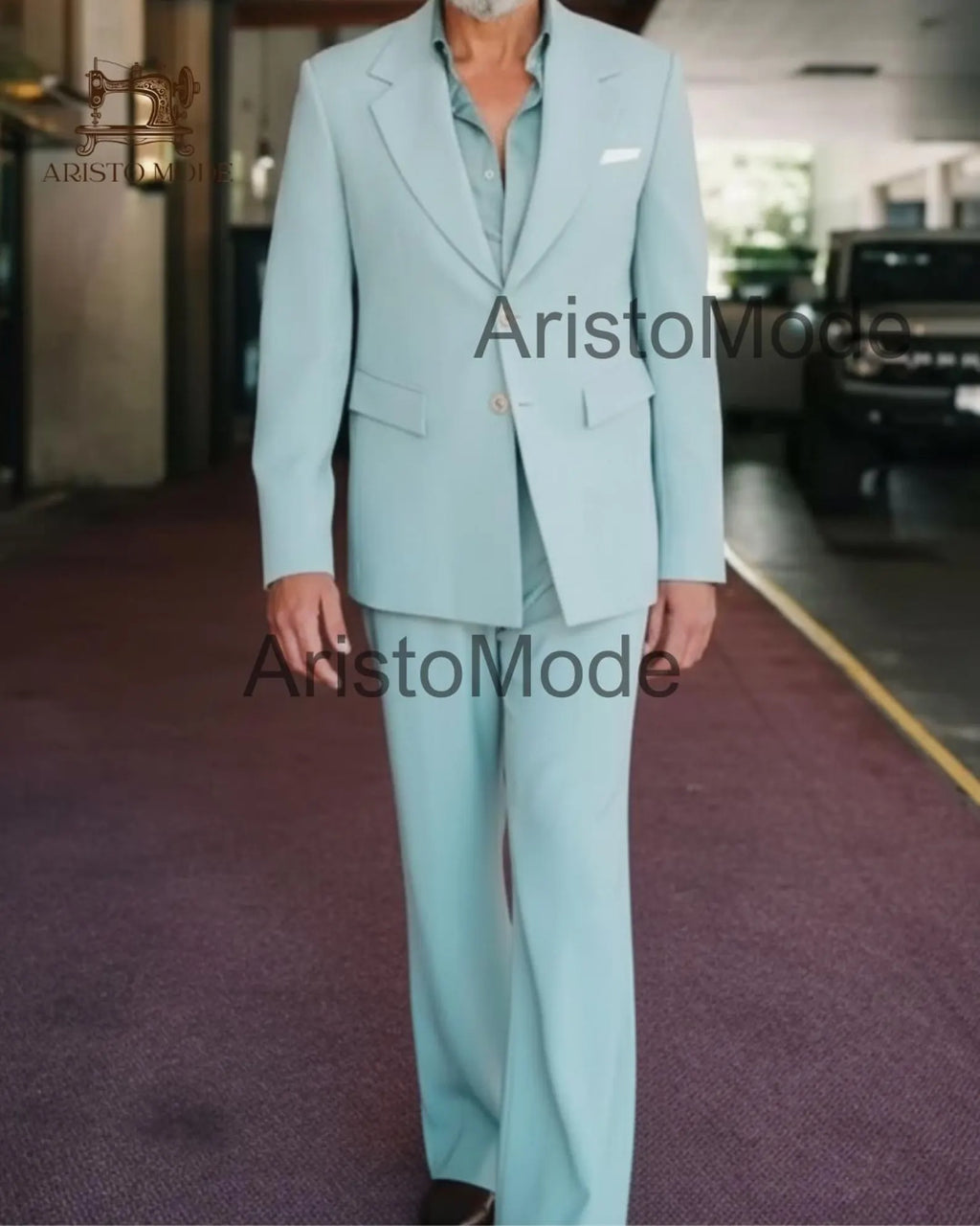 Powder Blue Men’s Suit
