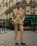 Beige 70s Men’s 3 Piece Suit