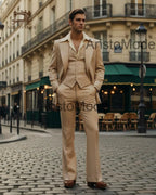 Beige 70s Men’s 3 Piece Suit