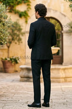 Black & Royal Blue Tuxedo Suit for Men