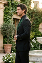 Black Three Piece Suit for Men