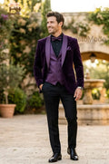 Purple Velvet Tuxedo for Men