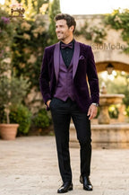 Purple Velvet Tuxedo for Men
