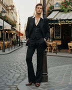 Black 70s Men’s 3 Piece Suit | Vintage Retro Mens Suit