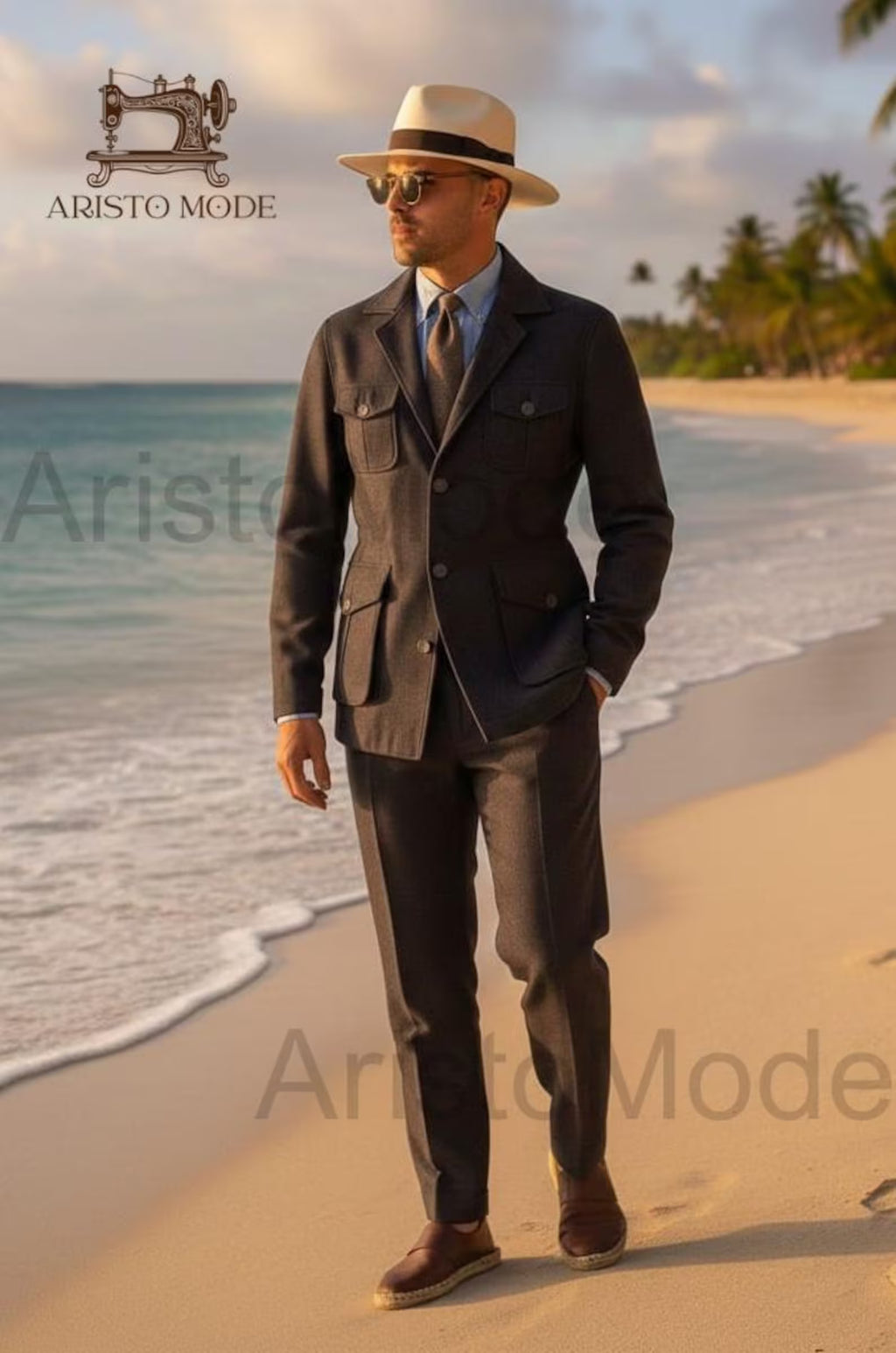 Men’s Safari Style Suit