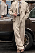 Wide Lapel Blazer, Two-Piece Custom Suit For Men