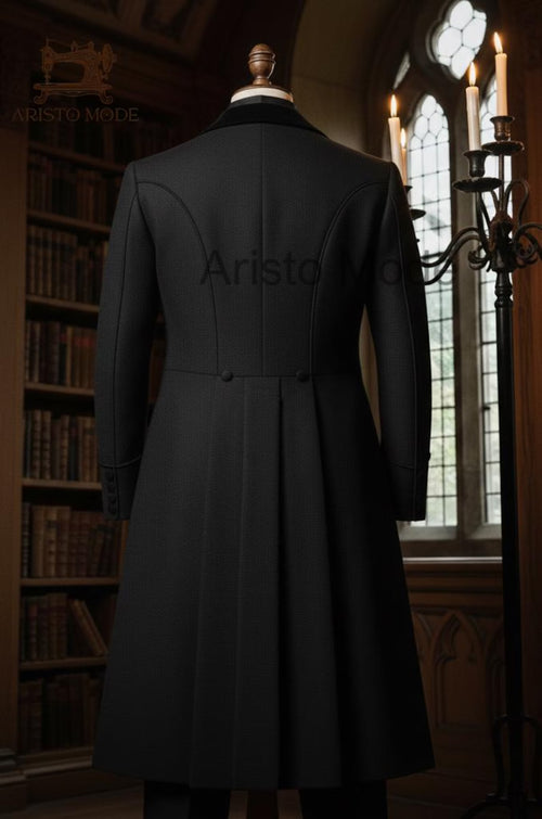 Black Victorian Long Coat Suit | Tailored Formal Attire