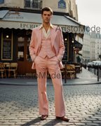 Dusty Rose Pink 70s Men’s 3 Piece Suit