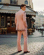 Dusty Rose Pink 70s Men’s 3 Piece Suit