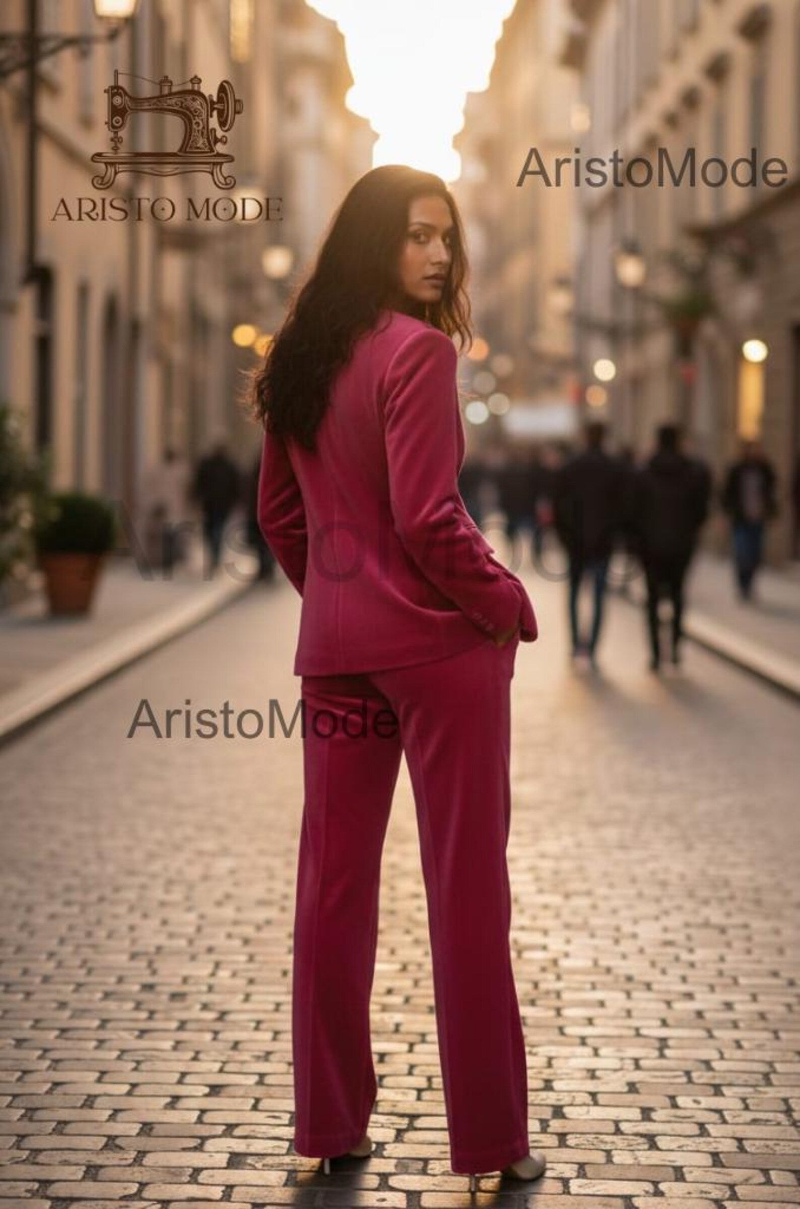 Velvet Pantsuit for Women