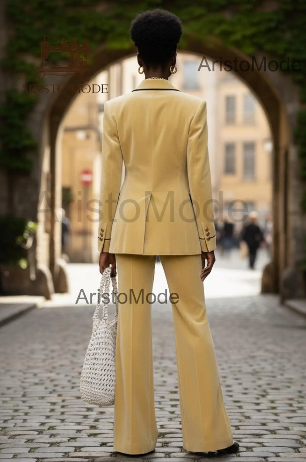 Luxury Women’s Mustard Pantsuit Set