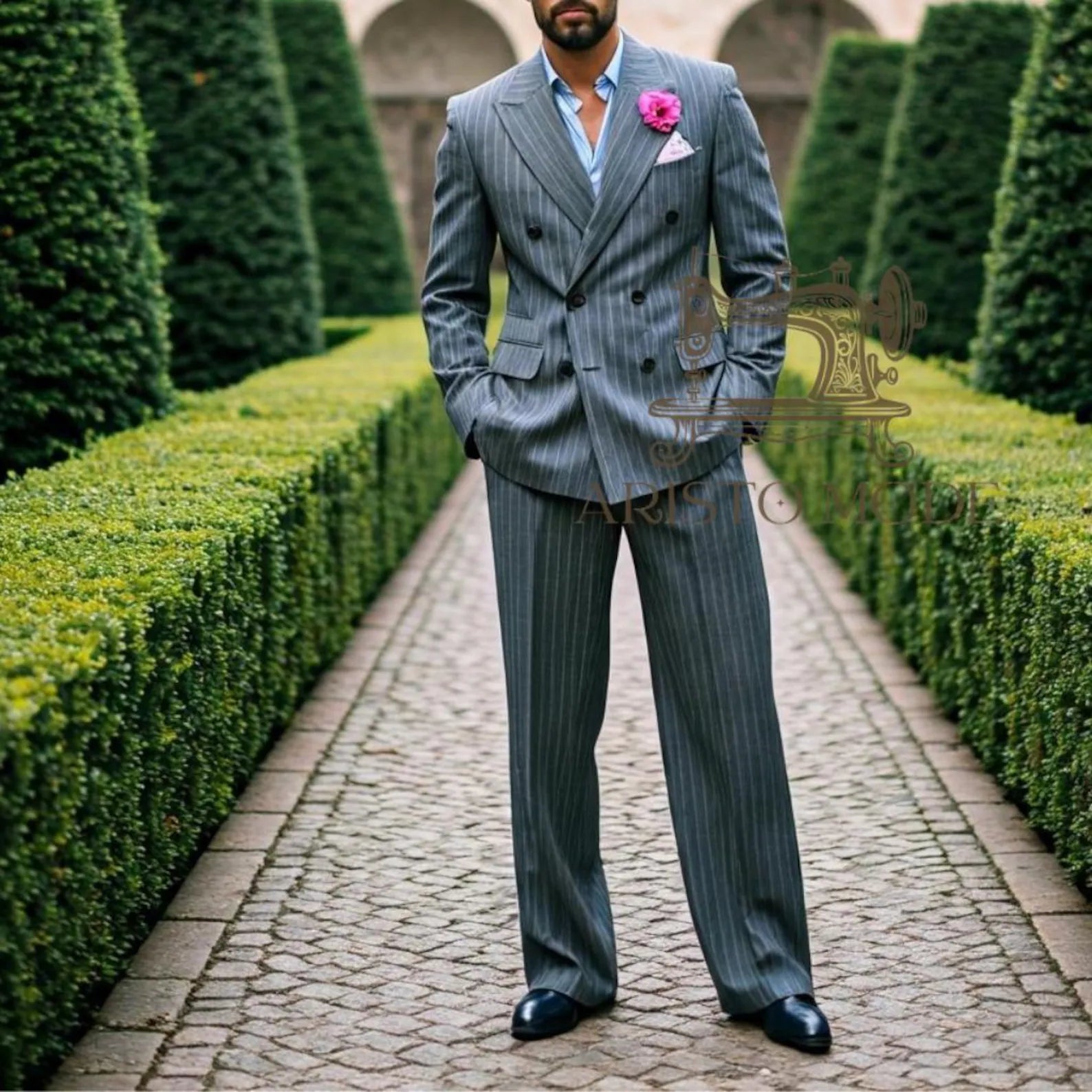 Men's Pinstripe Suit