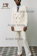 White Men’s Double Breasted Suit