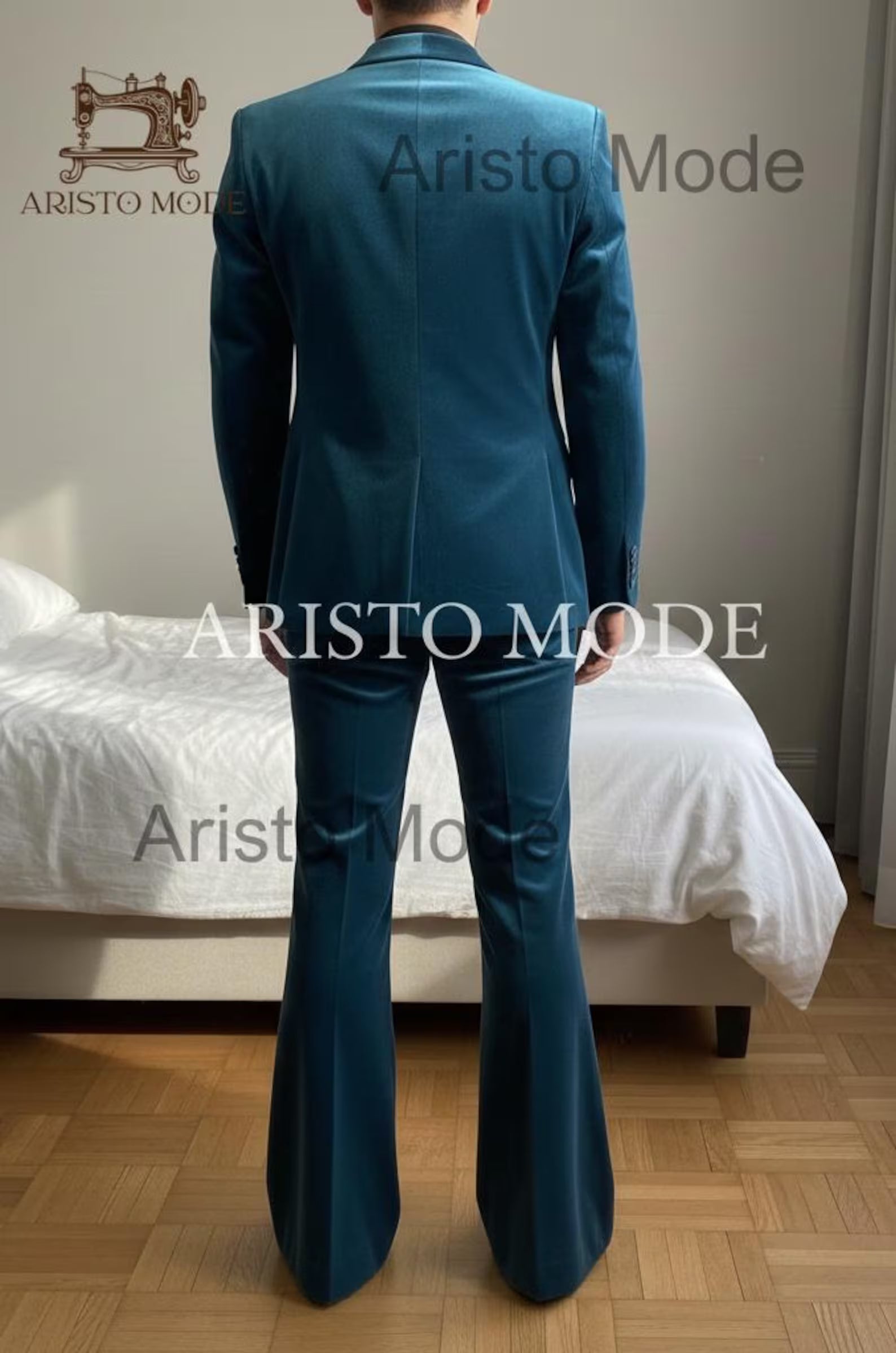 Men Teal Suit